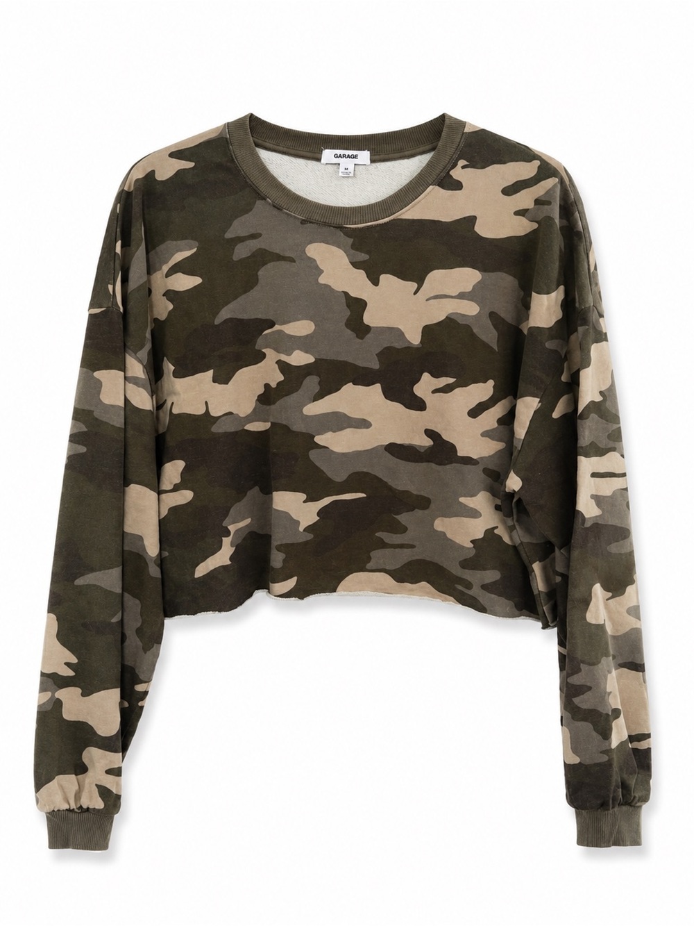 Garage Camo Crewneck Sweatshirt - Olive & Tan